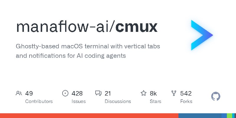 GitHub - manaflow-ai/cmux: Ghostty-based macOS terminal with vertical tabs and notifications for AI coding agents