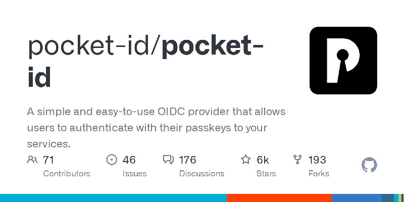 GitHub - pocket-id/pocket-id: A simple and easy-to-use OIDC provider that allows users to authenticate with their passkeys to your…