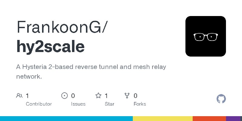 GitHub - FrankoonG/hy2scale: A Hysteria 2-based reverse tunnel and mesh relay network.