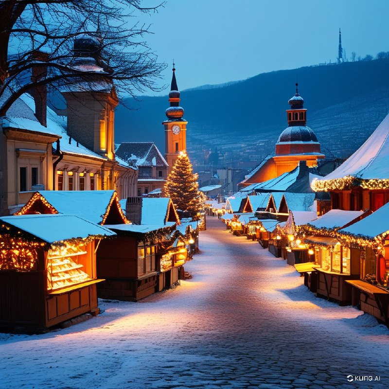 #Bing_Wallpaper小镇闪烁着光芒——锡比乌圣诞市场，罗马尼亚#Bing_Wallpaper小镇闪烁着光芒——锡比乌圣诞市场，罗马尼亚