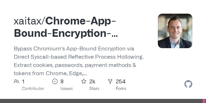 GitHub - xaitax/Chrome-App-Bound-Encryption-Decryption: Bypass Chromium's App-Bound Encryption via Direct Syscall-based Reflective…