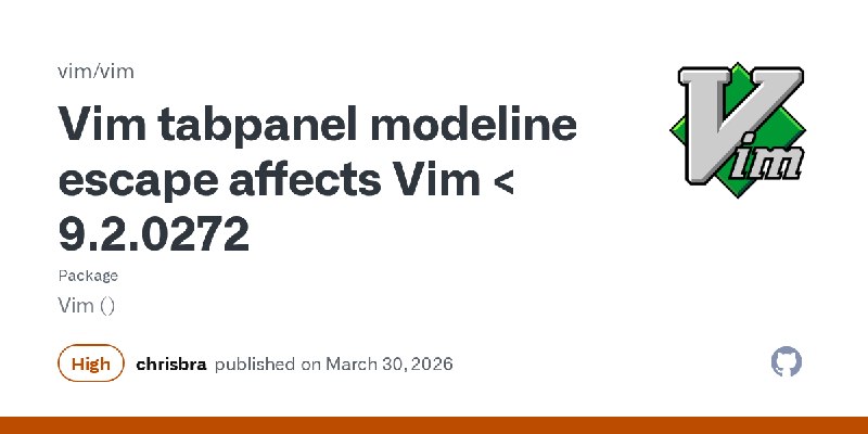 Vim tabpanel modeline escape affects Vim < 9.2.0272