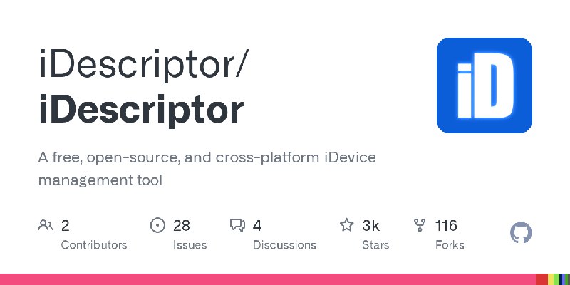 GitHub - iDescriptor/iDescriptor: A free, open-source, and cross-platform iDevice management tool