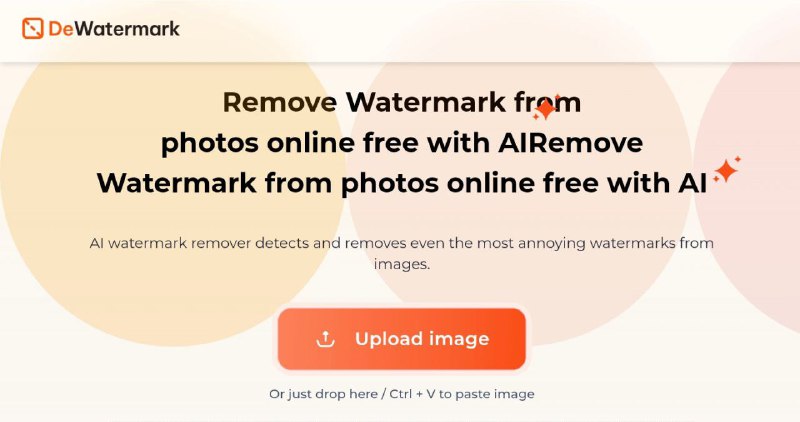 DeWatermark -  AI 图片去水印工具