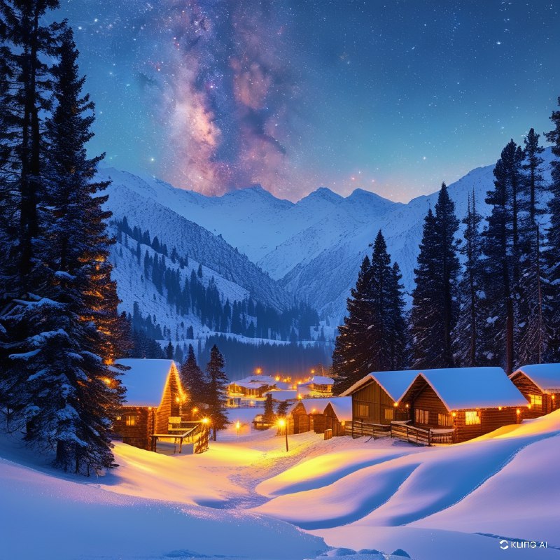 #Bing_Wallpaper"神秘的黄昏降临鹿谷，犹他州帕克城，这是一片迷人的冬季仙境