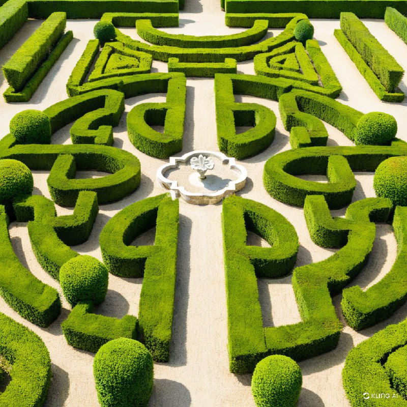 #Bing_Wallpaper在被誉为标志性建筑的法国卢瓦尔河谷维朗德里城堡中，有一处令人叹为观止的几何花园设计