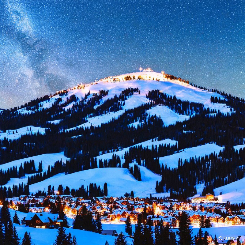 #Bing_Wallpaper"神秘的黄昏降临鹿谷，犹他州帕克城，这是一片迷人的冬季仙境