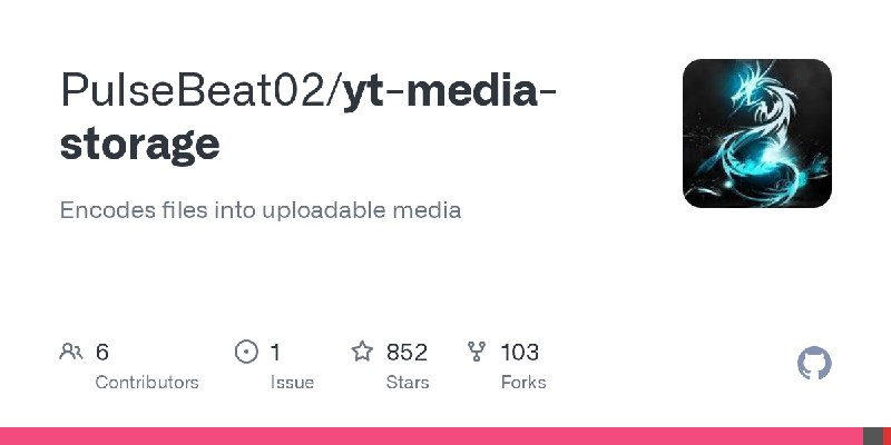 GitHub - PulseBeat02/yt-media-storage: Encodes files into uploadable media