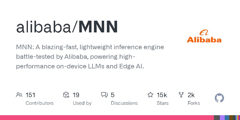 GitHub - alibaba/MNN: MNN: A blazing-fast, lightweight inference engine battle-tested by Alibaba, powering high-performance on…