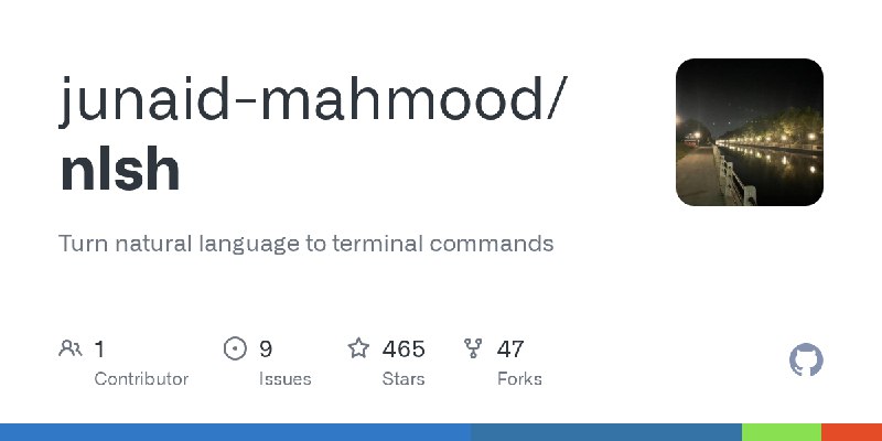 GitHub - junaid-mahmood/nlsh: Turn natural language to terminal commands