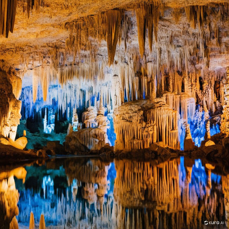 #Bing_Wallpaper位于意大利撒丁岛的一座壮丽的海神石洞，如同神灵的居所