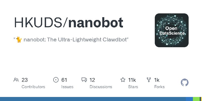 GitHub - HKUDS/nanobot: 