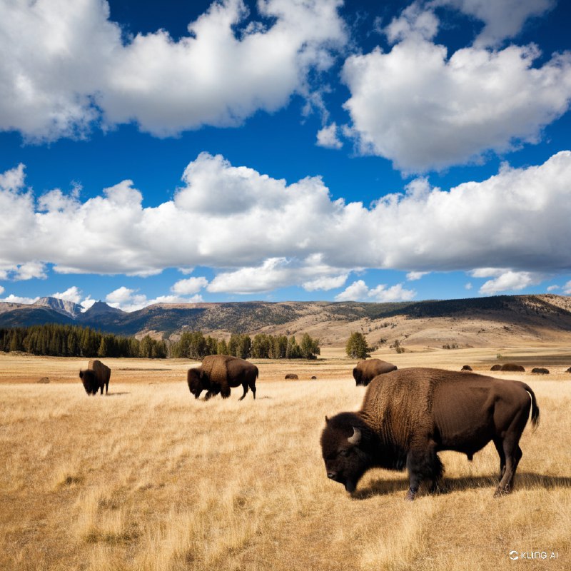 从濒临灭绝到成为国家的象征黄石国家公园的美洲野牛，怀俄明州，美国从濒临灭绝到成为国家的象征黄石国家公园的美洲野牛，怀俄明州，美国