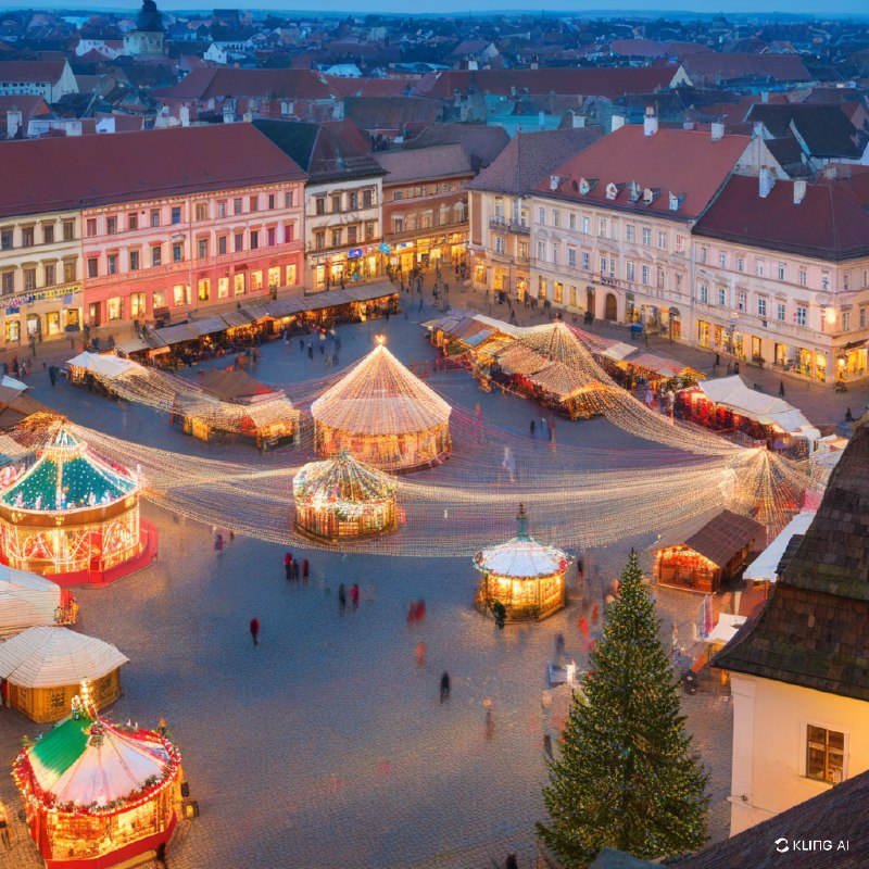#Bing_Wallpaper小镇闪烁着光芒——锡比乌圣诞市场，罗马尼亚#Bing_Wallpaper小镇闪烁着光芒——锡比乌圣诞市场，罗马尼亚
