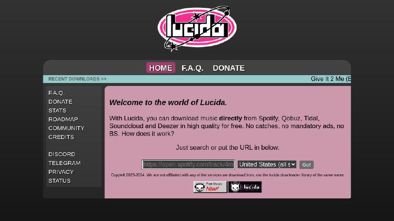 Lucida - 高质量流媒体音乐解析下载网站