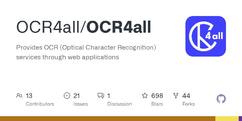 GitHub - OCR4all/OCR4all: Provides OCR (Optical Character Recognition) services through web applications