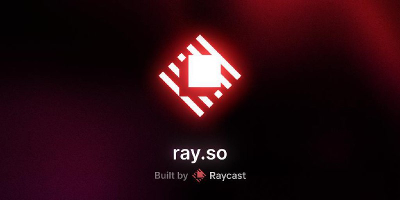 #RePost #Tool #URL #DevOps #Design #Image🧑🏻‍💻 ray.so：Raycast 提供的开源工具合集🔗：Web | GitHub在三年前我们就介绍过了这个网站，但当时它功能比较单一，也并未开源