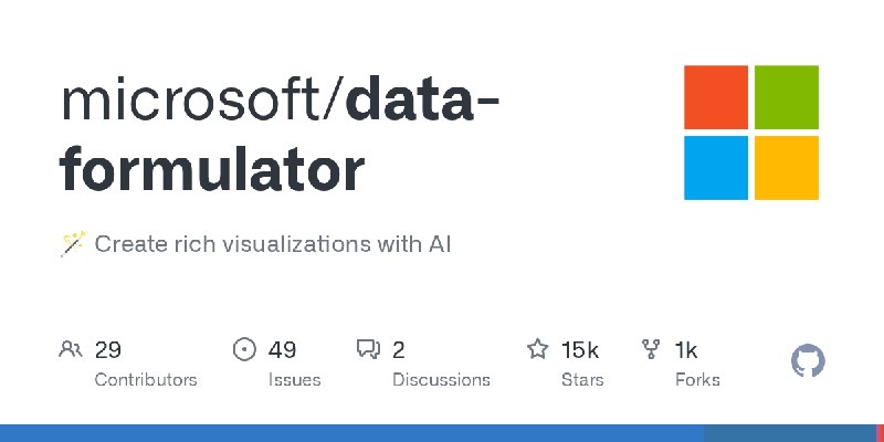 GitHub - microsoft/data-formulator: 🪄 Create rich visualizations with AI