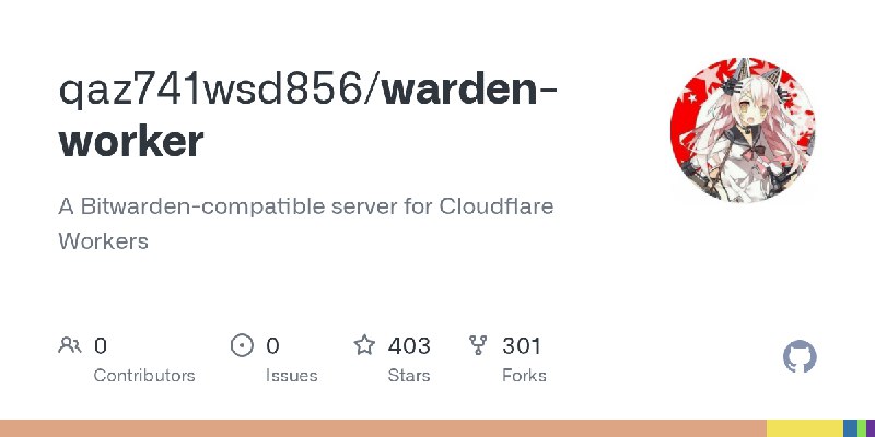 GitHub - qaz741wsd856/warden-worker: A Bitwarden-compatible server for Cloudflare Workers