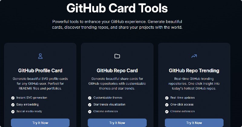 GitHubCard Designer: Github readme generator for Profile & Repo Stats