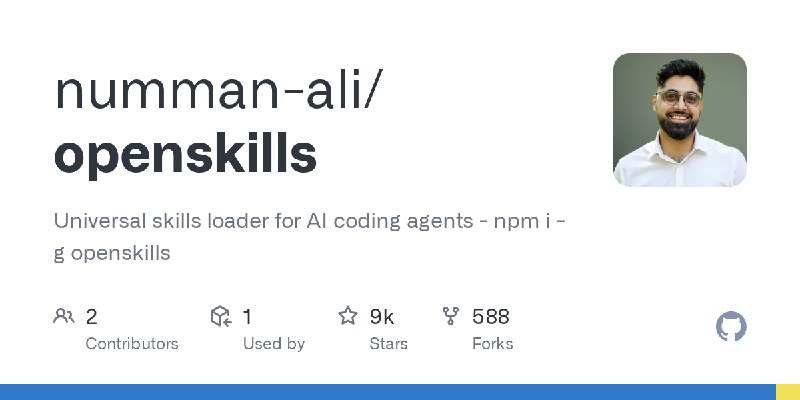 GitHub - numman-ali/openskills: Universal skills loader for AI coding agents - npm i -g openskills