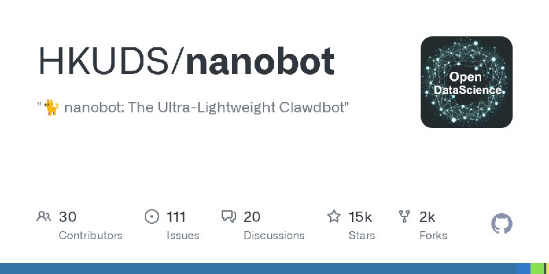 GitHub - HKUDS/nanobot: 