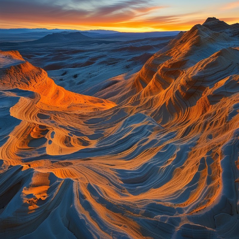 #Bing_Wallpaper“雄伟的砂岩地貌，历经时间的雕琢，形似凝固的波浪，于美国犹他州凯恩维尔附近的黄金时刻捕捉到的景象