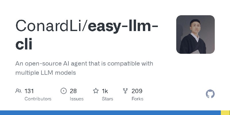 GitHub - ConardLi/easy-llm-cli: An open-source AI agent that is compatible with multiple LLM models