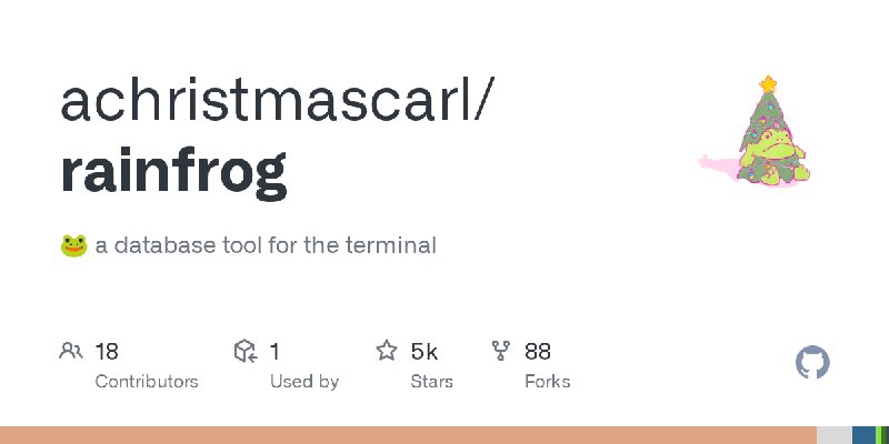GitHub - achristmascarl/rainfrog: 🐸 a database tool for the terminal