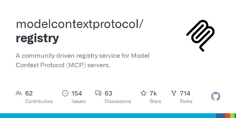 GitHub - modelcontextprotocol/registry: A community driven registry service for Model Context Protocol (MCP) servers.
