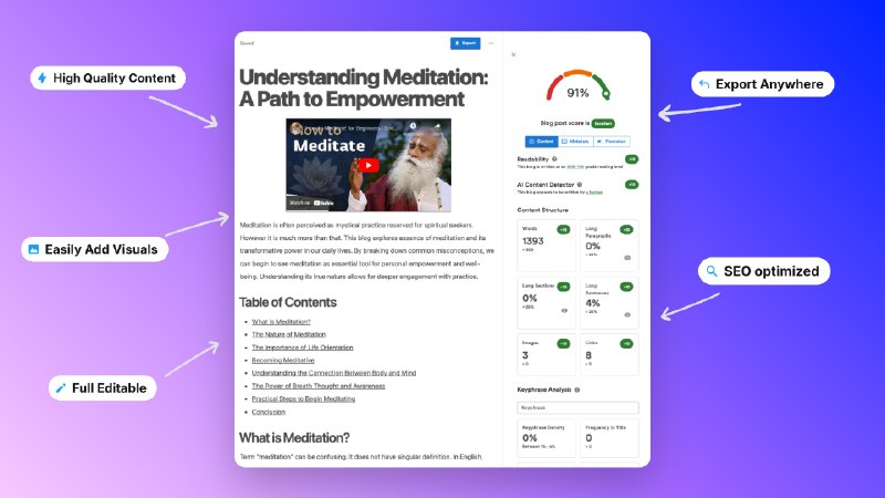 Turn videos into blog articles in seconds