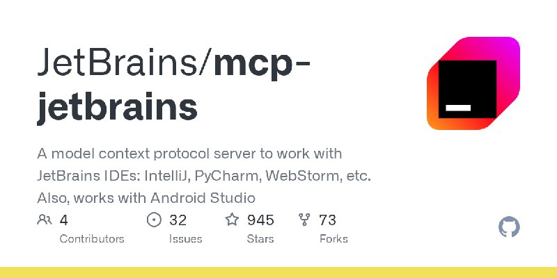 GitHub - JetBrains/mcp-jetbrains: A model context protocol server to work with JetBrains IDEs: IntelliJ, PyCharm, WebStorm, etc.…