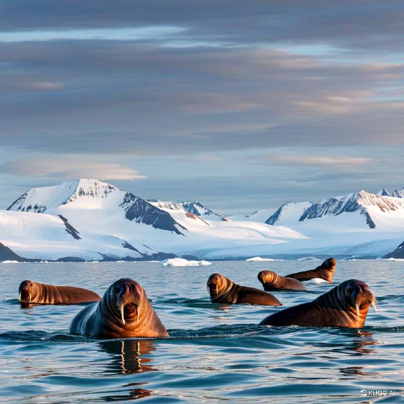随浮冰漂流斯匹次卑尔根岛北部的海象群，斯瓦尔巴群岛，挪威随浮冰漂流斯匹次卑尔根岛北部的海象群，斯瓦尔巴群岛，挪威
