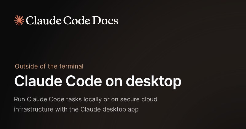 Claude Code on desktop - Claude Code Docs