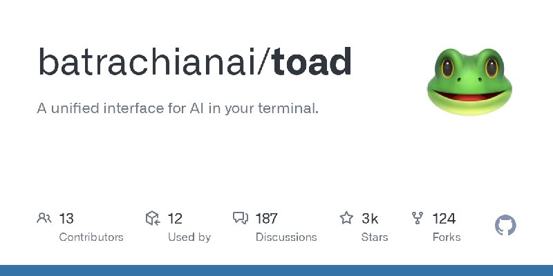 GitHub - batrachianai/toad: A unified interface for AI in your terminal.