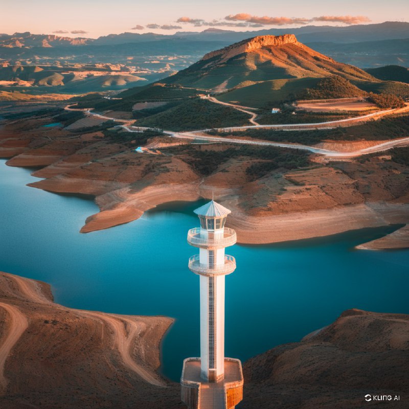 #Bing_Wallpaper“在西班牙加的斯省的萨哈拉德拉谢拉，一幅宁静的空中景象展现出夕阳下温暖的金色光辉