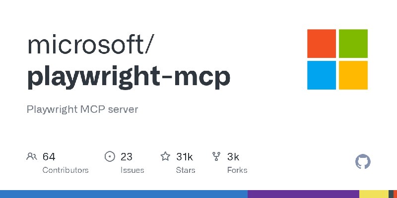 GitHub - microsoft/playwright-mcp: Playwright MCP server