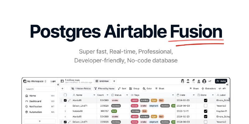 GitHub - teableio/teable: ✨ The Next Gen Airtable Alternative: No-Code Postgres