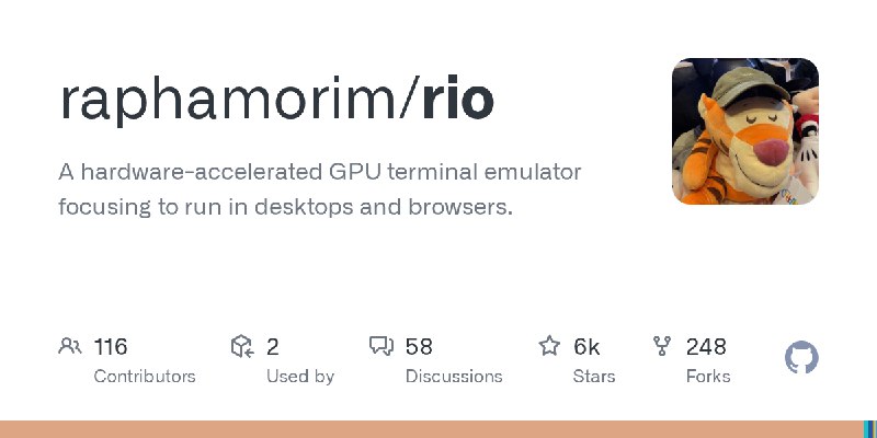GitHub - raphamorim/rio: A hardware-accelerated GPU terminal emulator focusing to run in desktops and browsers.
