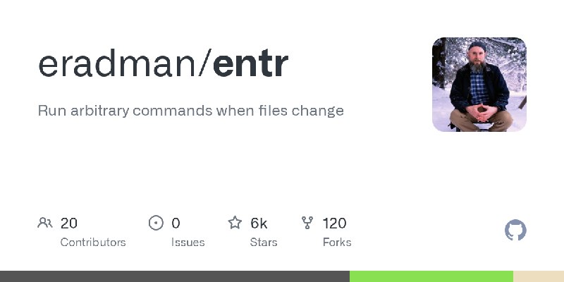 GitHub - eradman/entr: Run arbitrary commands when files change