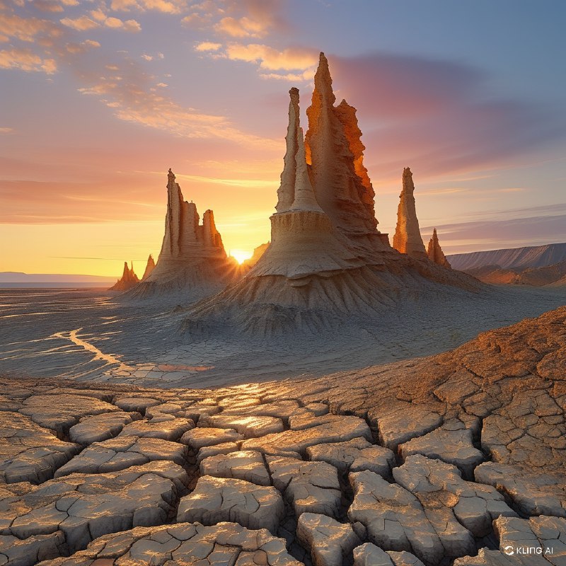 #Bing_Wallpaper“在日落时分，一个超现实的沙漠景观，位于西班牙纳瓦拉省的巴尔德纳斯雷亚莱斯自然公园，展现了标志性的卡斯蒂尔德蒂耶拉地貌