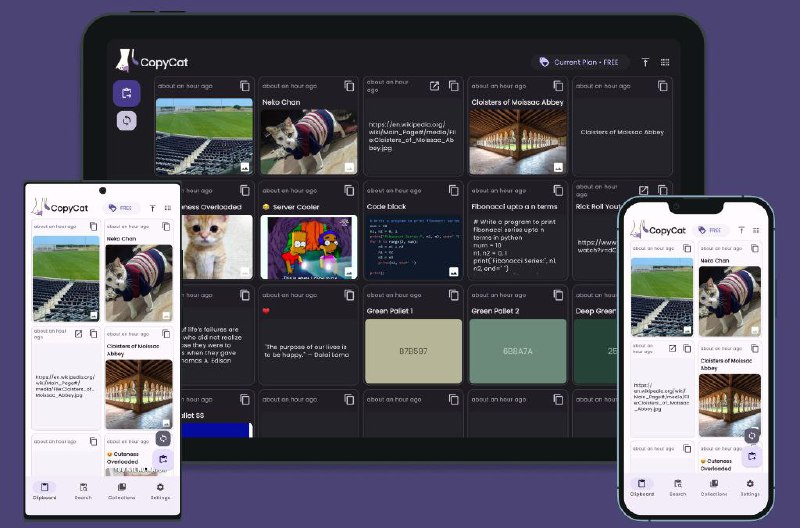 CopyCat Clipboard - 跨平台剪切板管理工具