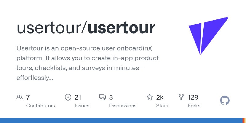 GitHub - usertour/usertour: Usertour is an open-source user onboarding platform. It allows you to create in-app product tours,…