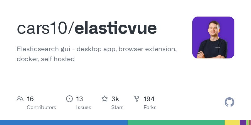 GitHub - cars10/elasticvue: Elasticsearch gui - desktop app, browser extension, docker, self hosted