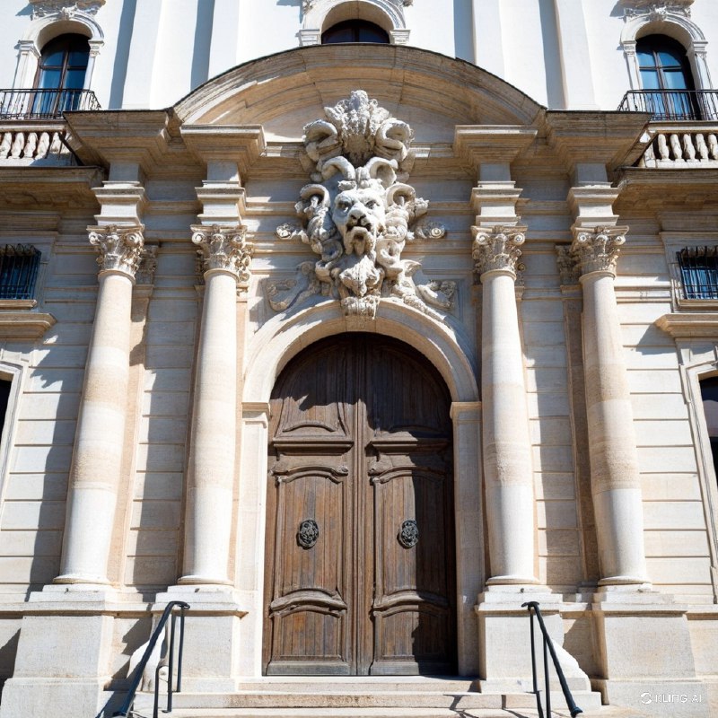 "巴洛克宫殿外墙，怪诞面具，华丽拱门，石材细节，神秘氛围，意大利罗马，晴天，高对比度阴影，历史建筑""巴洛克宫殿外墙，怪诞面具，华丽拱门，石材细节，神秘氛围，意大利罗马，晴天，高对比度阴影，历史建筑"