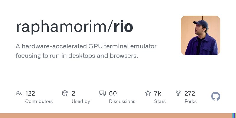 GitHub - raphamorim/rio: A hardware-accelerated GPU terminal emulator focusing to run in desktops and browsers.