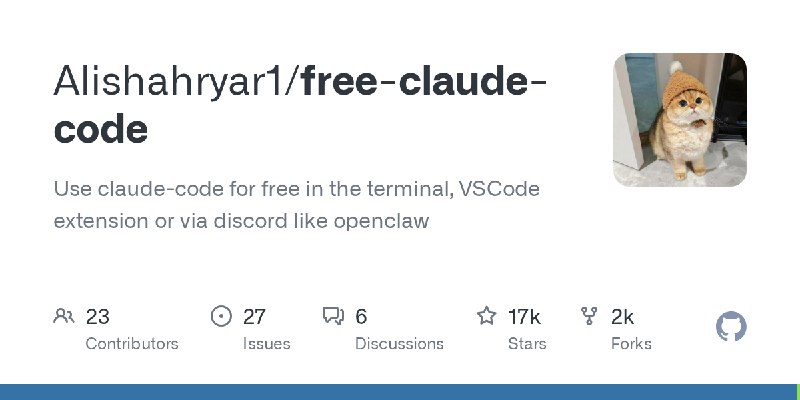 GitHub - Alishahryar1/free-claude-code: Use claude-code for free in the terminal, VSCode extension or via discord like openclaw