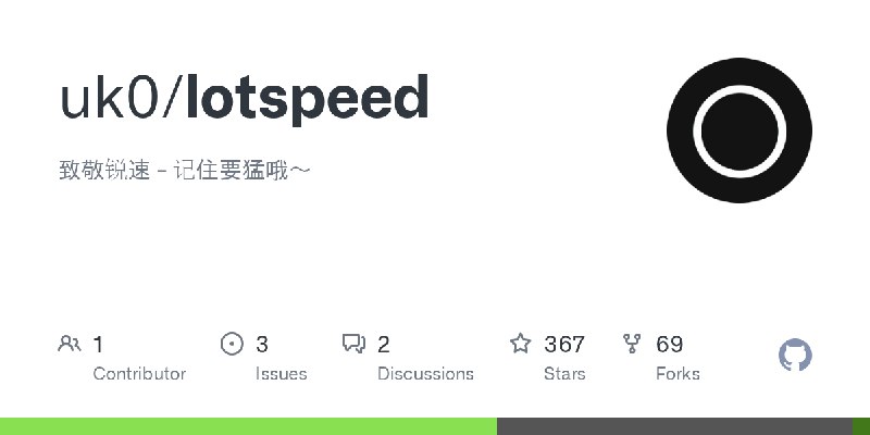 GitHub - uk0/lotspeed: 致敬锐速  - 记住要猛哦～