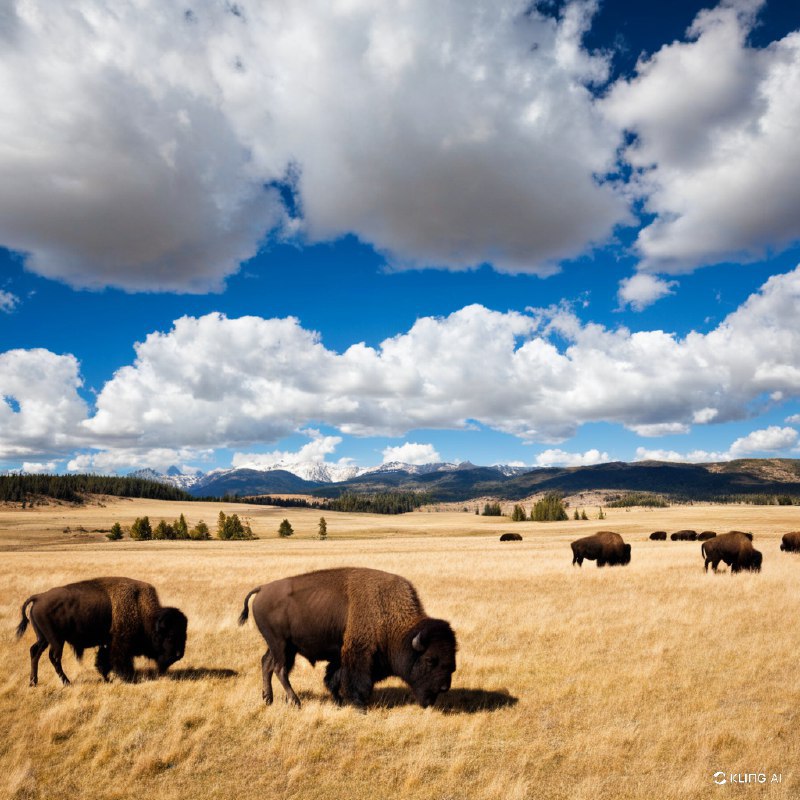 从濒临灭绝到成为国家的象征黄石国家公园的美洲野牛，怀俄明州，美国从濒临灭绝到成为国家的象征黄石国家公园的美洲野牛，怀俄明州，美国
