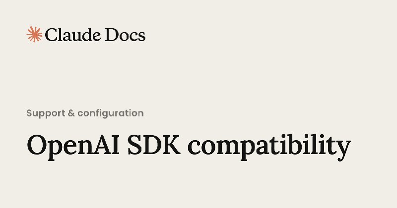 OpenAI SDK compatibility